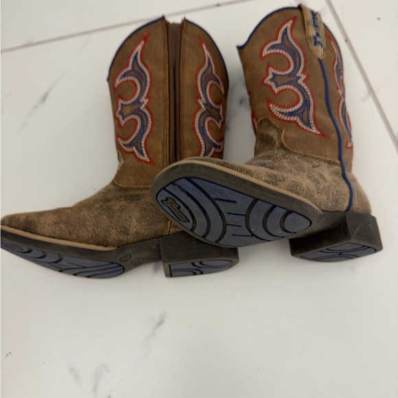 Twister Kids Brown and Blue Western Boots size 9 like new condition worn 2x - Picture 5 of 11